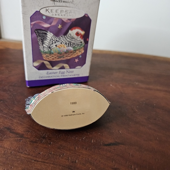 Hallmark Keepsake Chicken Christmas Ornament "Easter Egg Nest" New - Picture 5 of 9